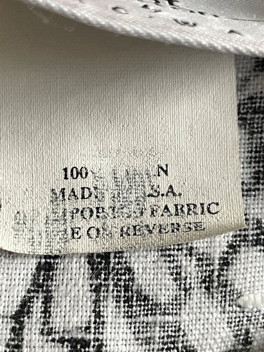 Vintage Hot Cotton Marc Ware 100% Linen Abstract Button-Down Beach Shirt Small - Picture 13 of 13